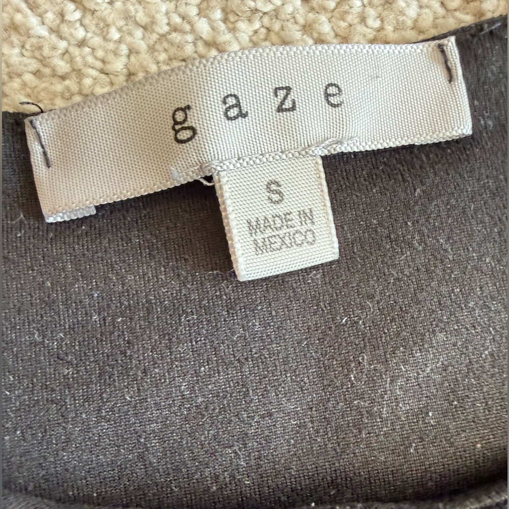 Gaze Black Bodysuit Small Sleeveless High Neck Snap Closure Basic Stretch - Picture 3 of 4